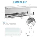 Double Roll Toilet Paper Holder with Phone Shelf