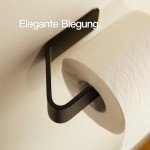 Matt Black No-Drill Toilet Roll Holder