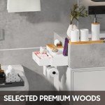 Double Toilet Paper Holder with Shelf & Storage