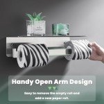 Wall-Mounted Double Toilet Paper Holder with Shelf