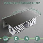 Wall-Mounted Double Toilet Paper Holder with Shelf