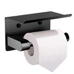 Stainless Steel Toilet Paper Holder with Phone Shelf