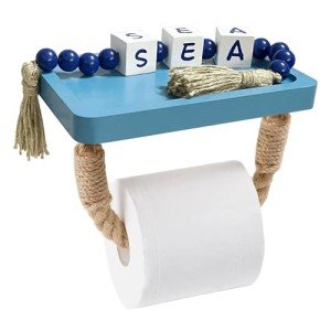 Nautical Rope Toilet Paper Holder for Farmhouse Decor