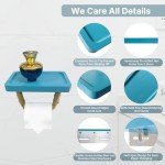 Nautical Rope Toilet Paper Holder with Shelf