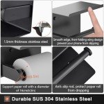 Stainless Steel Toilet Paper Holder with Phone Shelf