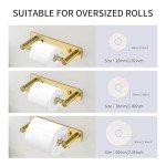 YIROMAN Brushed Gold Wall-Mount Toilet Paper Holder