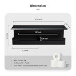 Matte Black Double Toilet Paper Holder with Shelf