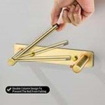 YIROMAN Brushed Gold Wall-Mount Toilet Paper Holder