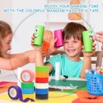 11 Pcs Colored 1-inch Painter’s Masking Tape Rolls