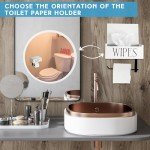 Wood Toilet Paper & Wipes Holder with Shelf