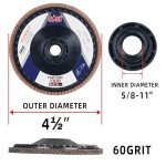 10 Pack 4.5" Zirconia Flap Discs - 60 Grit