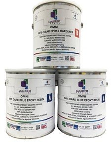 Dark Blue Epoxy Resin Coating for Floors - 3 Gallon Kit