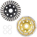 ZORUNNA 4.5” Diamond Grinding Wheel Set for Concrete