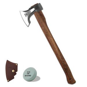 WICING 27.5-Inch Chopping Axe with Leather Sheath
