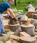 WICING 27.5-inch Chopping Axe with Leather Sheath