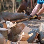 28-Inch Wood Splitting Axe with Leather Sheath