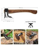 WICING 14.2" Camping Hatchet with Leather Sheath