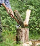 WICING 14.2" Camping Hatchet with Leather Sheath