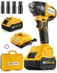 Maxcular Cordless Impact Wrench with 4.0 Ah Battery