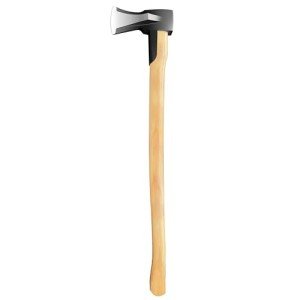 Heavy Duty Wood Splitting Axe with Wooden Handle