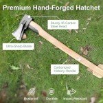 Heavy Duty Wood Splitting Axe with Wooden Handle