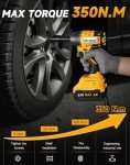 Maxcular Cordless Impact Wrench with 4.0 Ah Battery