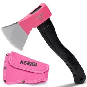 KSEIBI Pink Camping Hatchet with Sheath