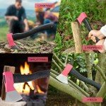 KSEIBI Camping Hatchet with Sheath - Pink