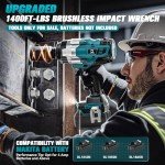 High Torque 1/2" Cordless Impact Wrench - Bare Tool