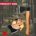 15" Wooden Handle Hatchet for Chopping and Camping