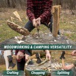 BeaverCraft AX3 Camping Hatchet for Chopping Wood