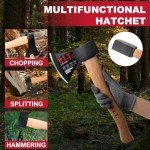 15" Wooden Handle Hatchet for Chopping and Camping