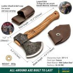 BeaverCraft AX3 Camping Hatchet for Chopping Wood