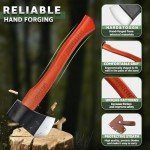 PURPLEBIRD 15'' Hatchet Axe for Outdoor Chopping