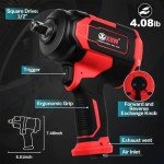 XIIW 1/2 Inch Air Impact Wrench - Compact & Lightweight