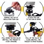 Yellow Spray Foam Gun Set for Caulking and Sealing