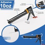 Silicone Caulk Gun Kit with Tools and Tape