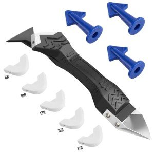 3 in 1 Silicone Caulking Tool with Stainless Steel Head