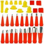 32-Piece Caulking Kit with Nozzles and Finisher