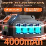 21V Cordless Impact Wrench with Batteries and Sockets