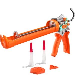 Heavy-Duty Aluminum Caulking Gun with Nozzle Cutter