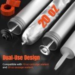 Premium No-Drip Sausage Caulking Gun, 20 oz