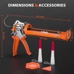 Heavy-Duty Aluminum Caulking Gun with Adjustable Thrust