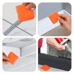 JJUNW 2PCS Silicone Caulk Tool Kit - Orange