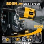 Muylux 20V Cordless High Torque Impact Wrench