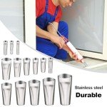14-Piece Reusable Stainless Steel Caulking Nozzles Set