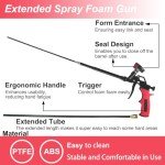 25" Heavy Duty Foam Insulation Gun with Accessories