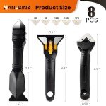 3-in-1 Silicone Caulking Tool Kit - 8pc Set
