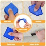 3-in-1 Silicone Caulking Tool Set (Blue)