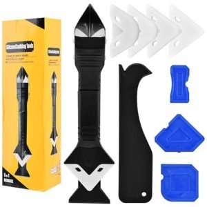 11-Pc Caulking Tool Kit with Silicone Scrapers